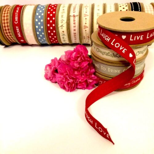 Red Live Love Laugh East of India Ribbon