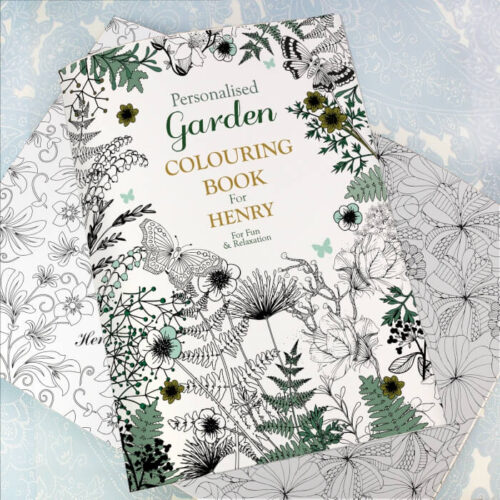 personalised colouring book for adult Gardening theme (1)