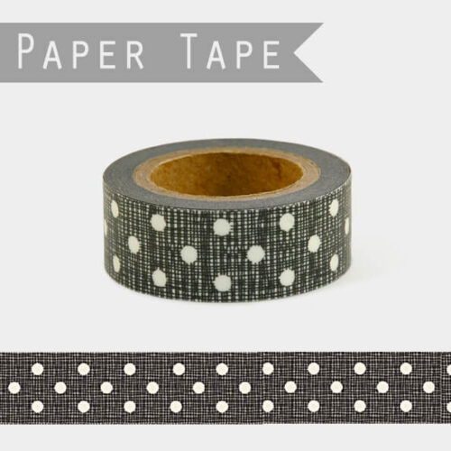 Black Polka Dot Paper Tape