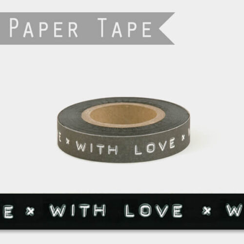 Black Printed With Love Tape