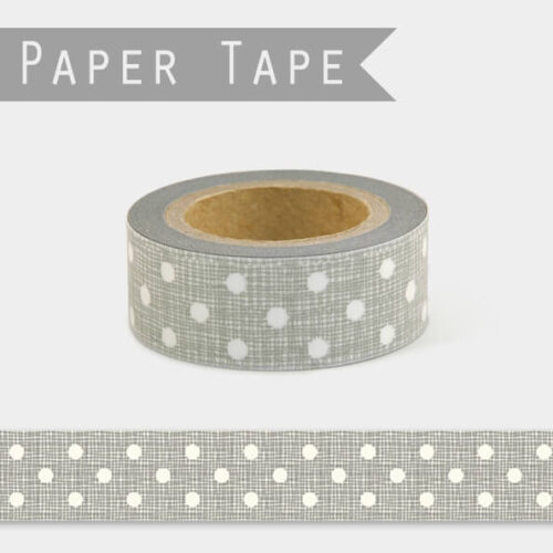 Grey Polka Dot Paper Tape