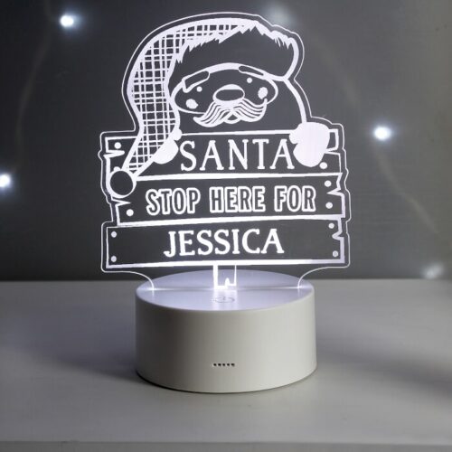 Personalised LED Santa Stop Here (5)