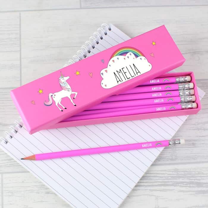 personalised crayons and pencil case