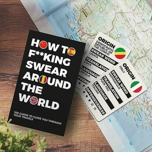 How To F**king Swear Around The World Funny Adult Novelty Fun Travel Cards Gift