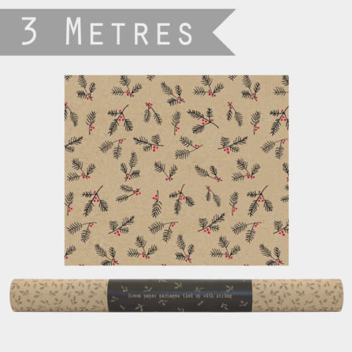 East of India Wrapping Paper Berry Branches