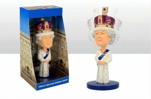7" Royalty Queen Elizabeth II Resin Bobblehead Doll Elegant Collection Figure