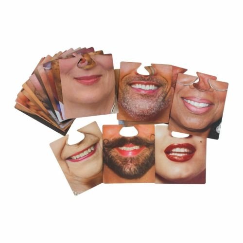 20 Double Sided Party Face Mats Drinks/Beer Face Coaster Novelty Fun Gift Idea 