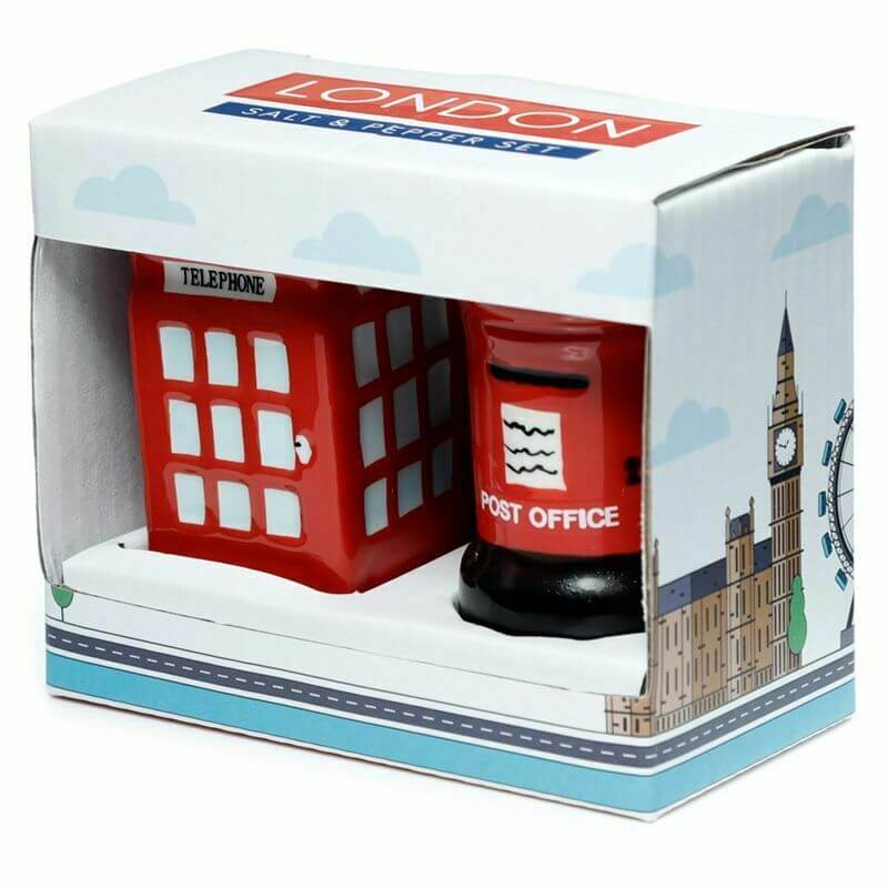 London Red Telephone Box MENAGE Salt & Pepper Shakers 
