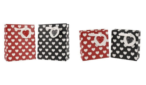 SmallMedium-RedBlack-Love-Heart-Paper-Gift-Bags-XmasBirthdayWedding-Present-351214193012