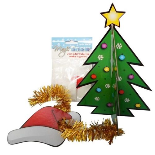 Desk-Top-3d-Xmas-Tree-Decoration-Kit-Magic-Snow-Novelty-Secret-Santa-Office-Gift-391287496613