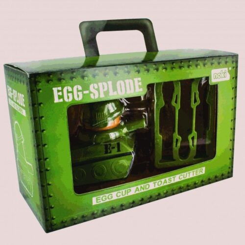 12.2 x 9.5 x 8.5 cm Paladone Products Splode Tank Egg Cup and Toast Cutter Multi-Colour 