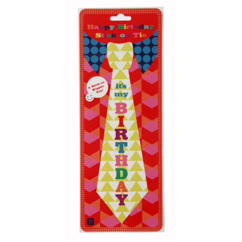 Happy-Birthday-Novelty-Fun-Party-Sticker-Stick-On-Tie-Fancy-Dress-Prop-Unisex-390904013965